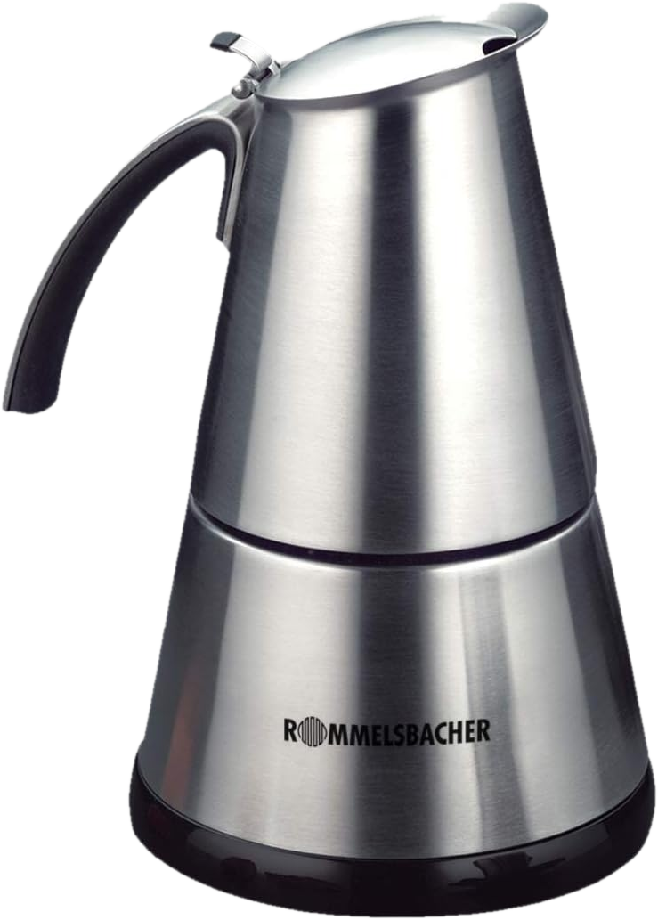 Rommelsbacher EKO 364/E — Elektrischer Espressokocher mit Handbrauer-Sockel