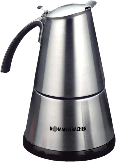 Rommelsbacher EKO 364/E — Elektrischer Espressokocher mit Handbrauer-Sockel