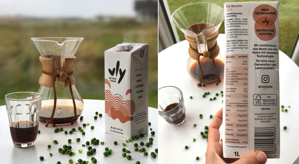 Vegane Milch - Milchersatz -Erbsenmilch