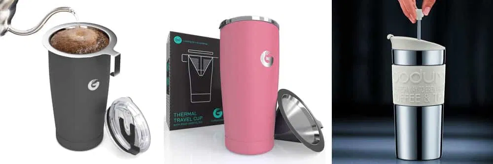 Thermobecher mit Brühsystem