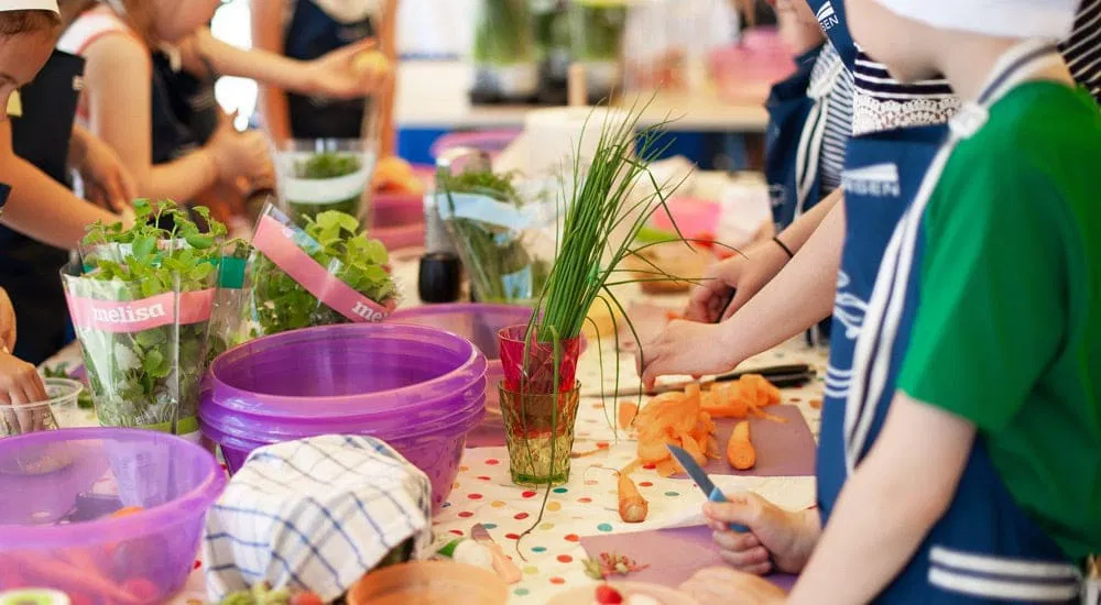 Dreieck der Nachhaltigkeit - Kochen mit Kindern