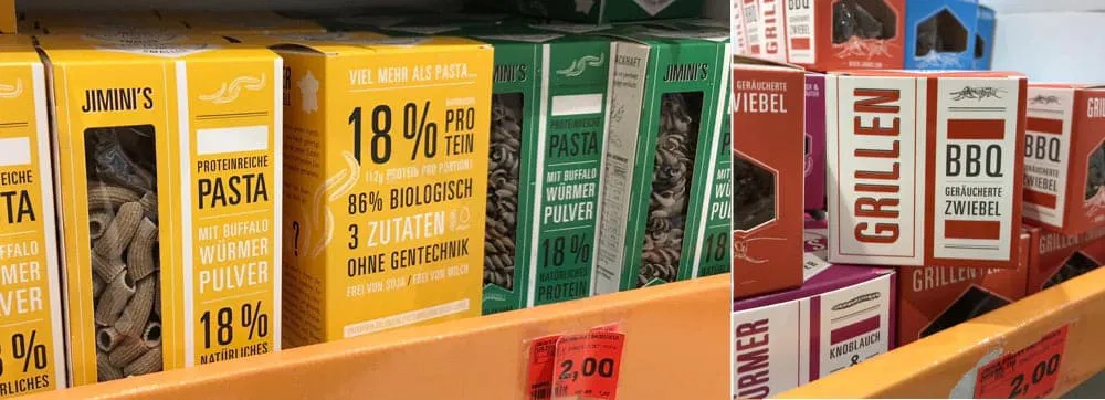 Insekten essen - Insekten Snacks in der Drogerie