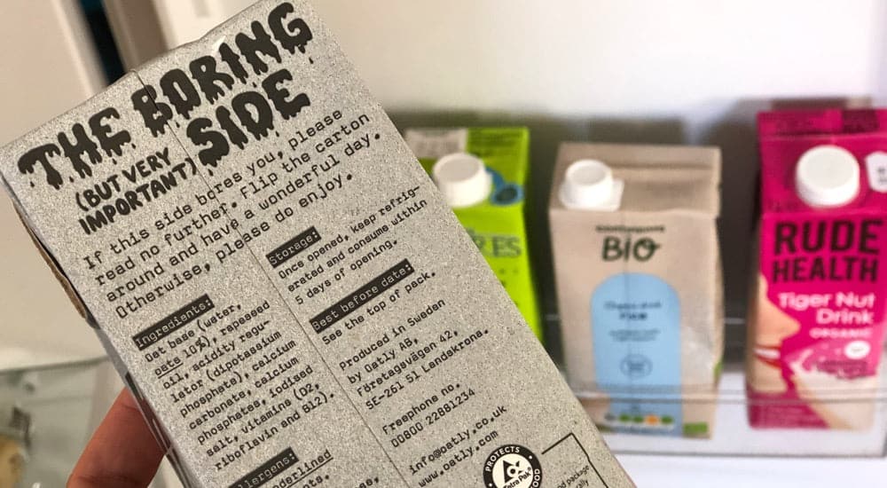 Milchersatz - vegane Milch gesund - Zutaten