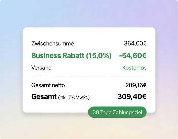 Für Unternehmen & Gastro-Kunden