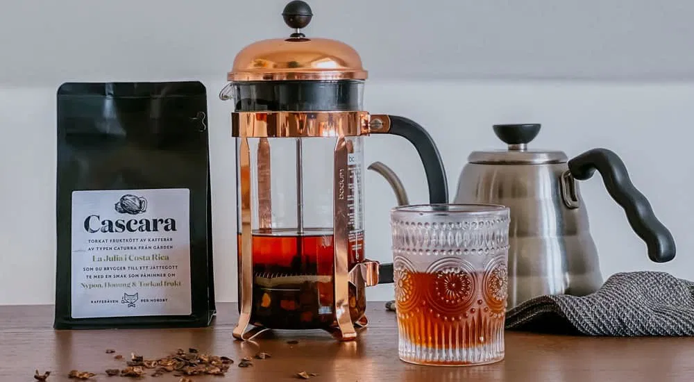 Cascara - Kaffeekirschen Tee aus der French Press