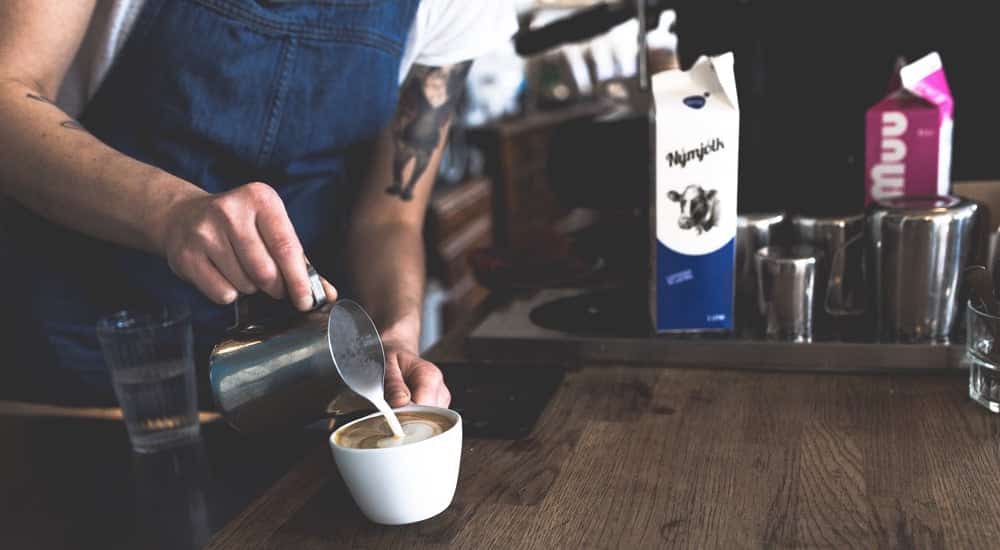 Milch für Latte Art