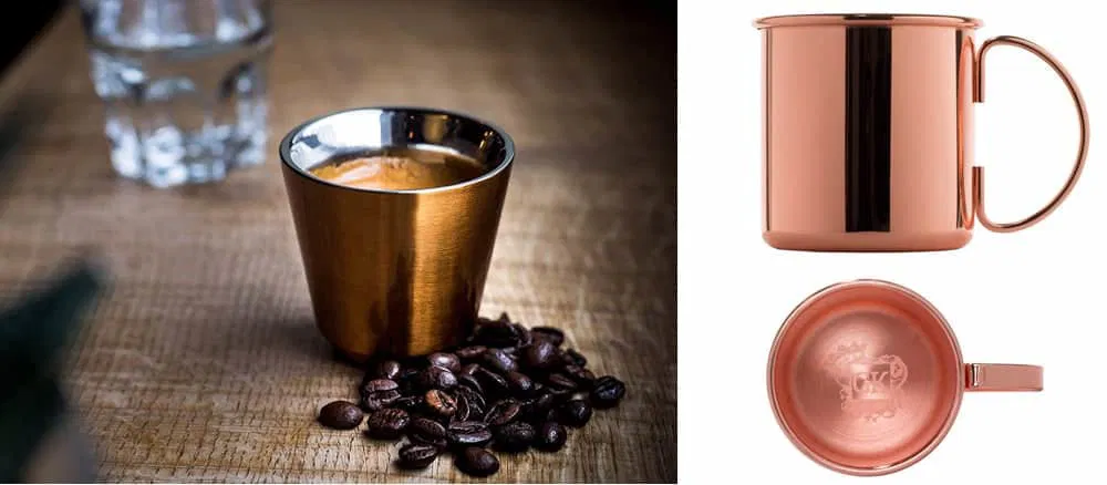 Kaffeetasse aus Metall