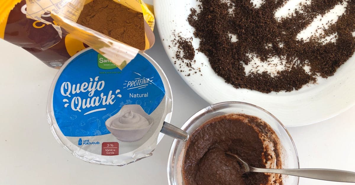 Kaffee Peeling mit Kakao und Quark