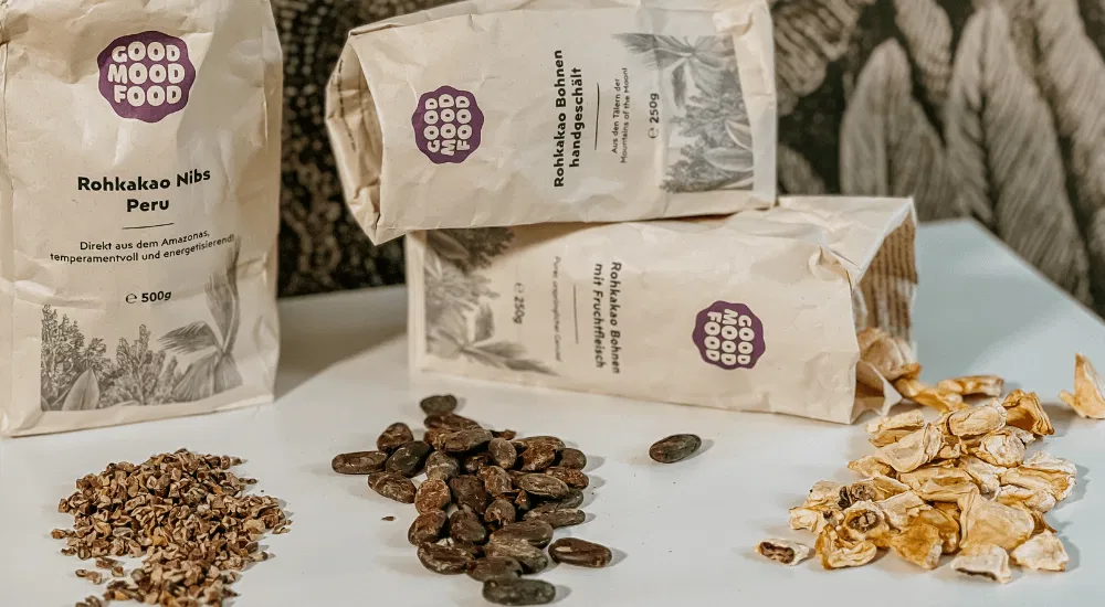 Kakaobohnen und Kakaonibs 