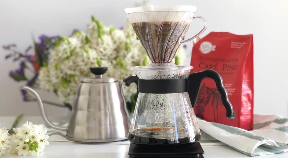 Lupinenkaffee aus dem Handfilter