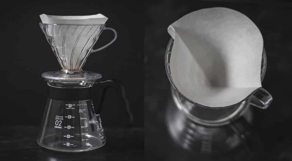 Hario V60 Kaffeefilter mit Papierfiltertüten