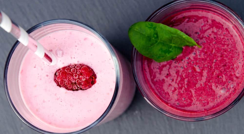 Gesundes Frühstück - Beerenkefir