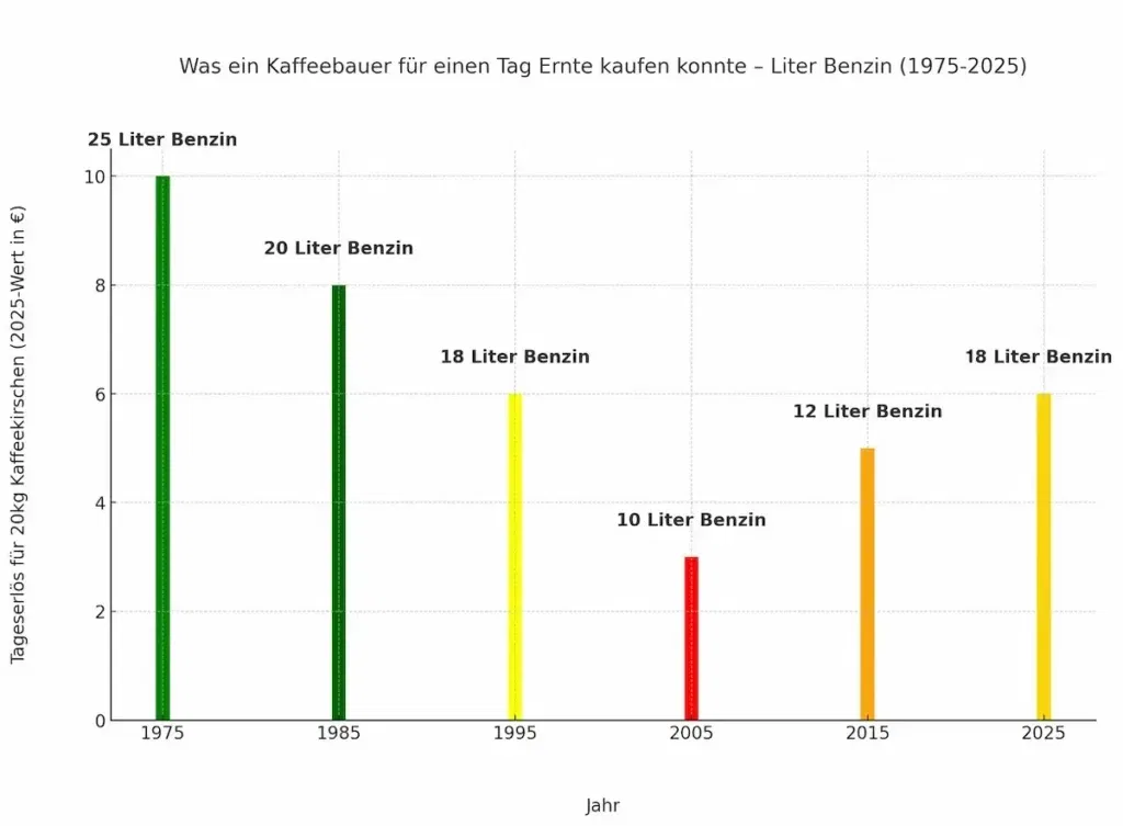 Was ein Kaffeebauer für einen Tag ernte kaufen konnte