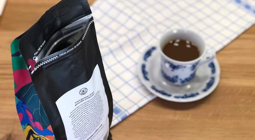 Kaffee einfrieren - Kaffeepackung mit Zipper