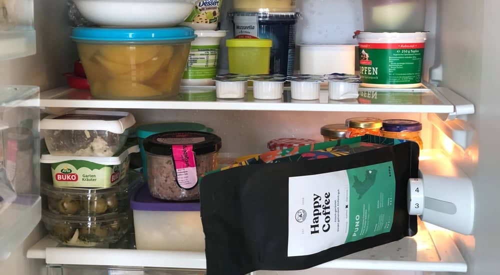 Kaffee einfrieren - Kaffeebohnen im Kühlschrank