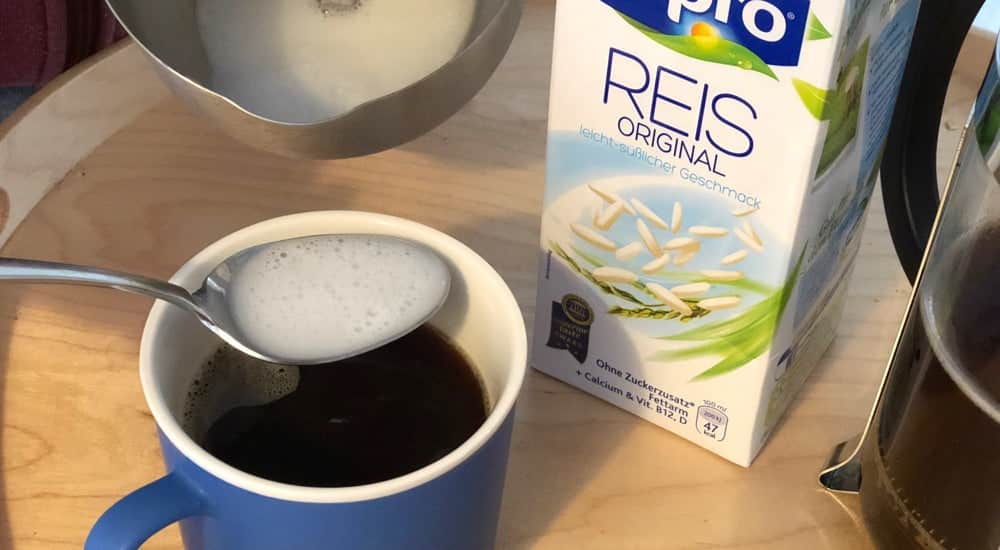 Milchersatz - Reismilch - veganer Milchschaum