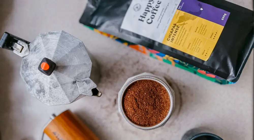 Espressokocher- Espressobohnen