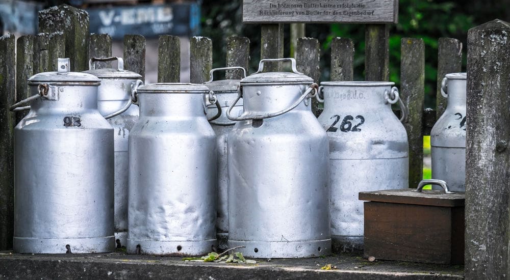 Milch gesund - Milchkannen
